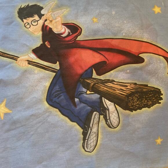 Vintage Harry Potter Blue Quidditch Golden Snitch Kidcore Standard Pillowcase - Picture 5 of 15